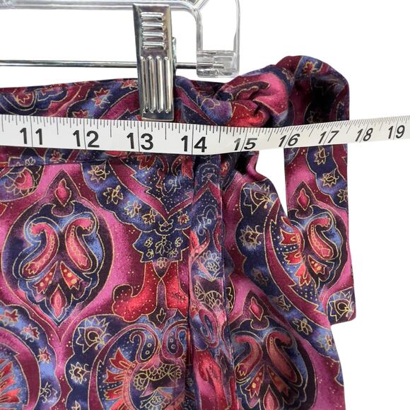 Vintage Y2K New York News Wrap Skirt L Multicolor Paisley Boho Fairy Grunge - Picture 8 of 13